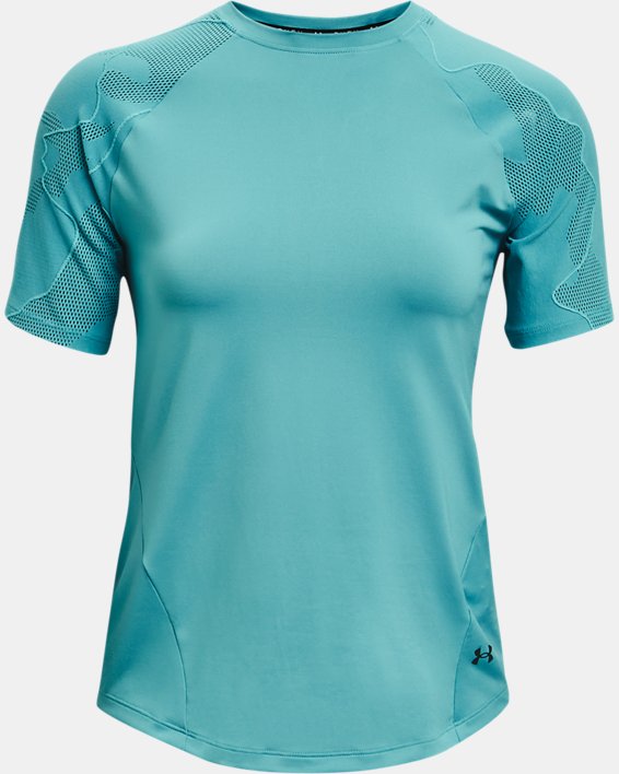 Women's UA RUSH™ Vent Short Sleeve, Blue, pdpMainDesktop image number 5